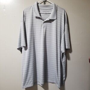 Saddlebred Polo Shirt Gray Stripe Men's 3X